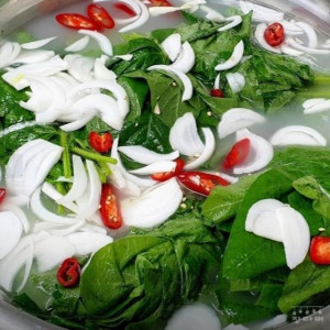 보들보들한 햇 콩잎물김치&표고강된장